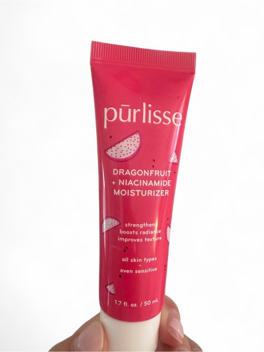 purlisse Dragonfruit + Niacinamide Moisturizer - Bright Pink